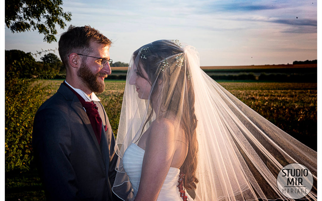 Photographe de mariage: photos de couple au coucher de soleil en Seine-et-Marne